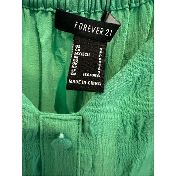 Forever 21 Tiered Midi Dress in Green Size S - Picture 5 of 6